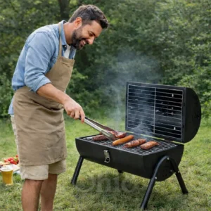 churrasqueira portátil smoker a carvão camping e varanda pro